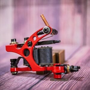 Ness V2 Mini - red black - Rubicon Irons Handmade Tattoo Machine - View 3