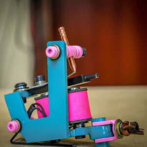 PR V3 Mini - Turquoise Pink - Rubicon Irons Handmade Tattoo Machine - View 2